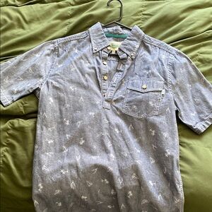 Men's Blue Short Sleeve Shirt
